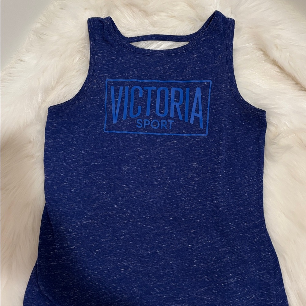 Victoria Sport Blue Heathered Tank Tops